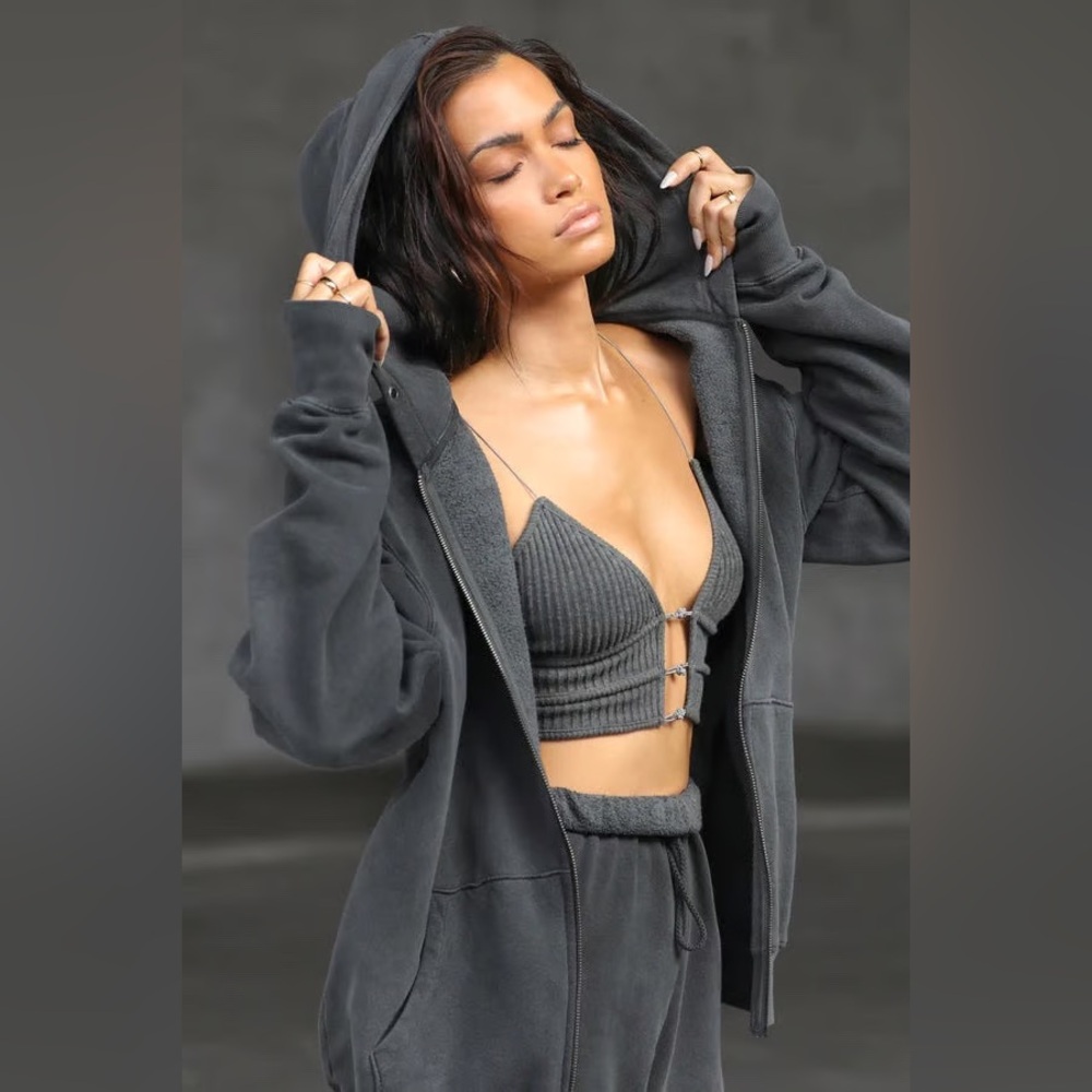 NWT! Joah Brown Empire Zip Hoodie - Picture 4 of 14